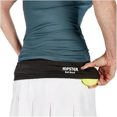 Tourna Hipster Ball Strap For Holding Tennis Balls And Pickleballs - Black